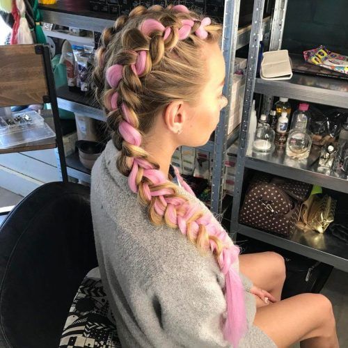 Baby-Pink Braids Hairstyles (Photo 4 of 20)