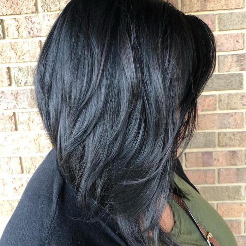 Black Angled Bob Hairstyles With Shaggy Layers (Photo 12 of 20)