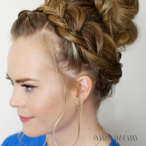 Braided Top Knot Hairstyles (Photo 13 of 20)