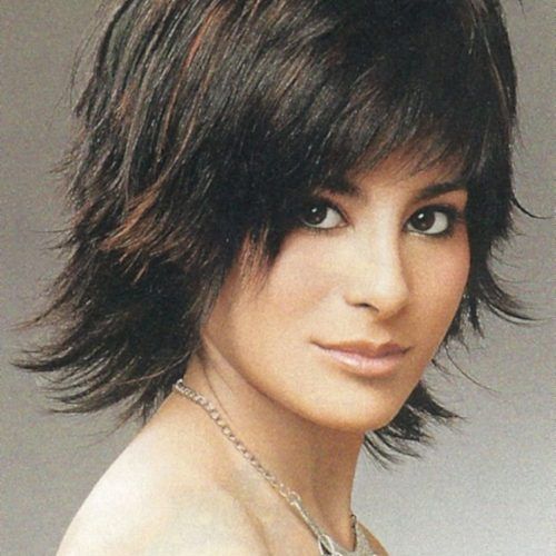 Choppy Shag Hairstyles With Short Feathered Bangs (Photo 9 of 20)