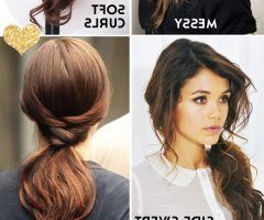 2024 Popular Curled-up Messy Ponytail Hairstyles