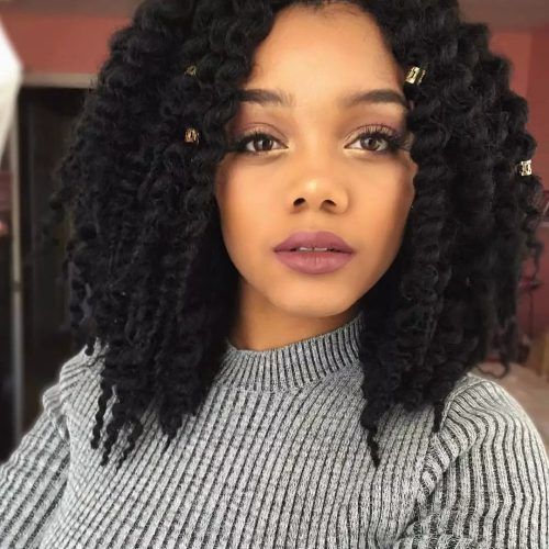 Curly Medium Hairstyles Black Women (Photo 17 of 20)