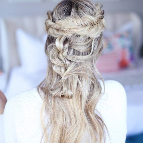 Double Braided Look Wedding Hairstyles For Straightened Hair (Photo 15 of 20)