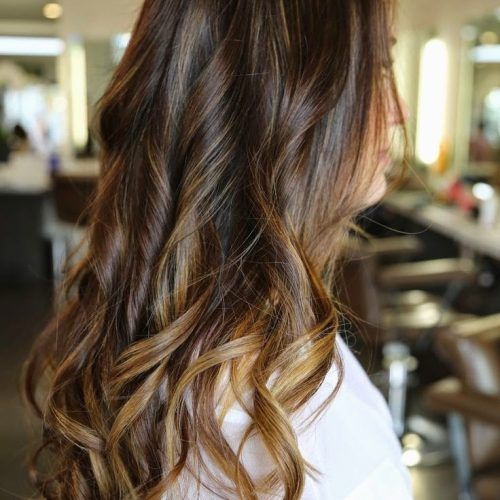 Easy Side Downdo Hairstyles With Caramel Highlights (Photo 18 of 20)