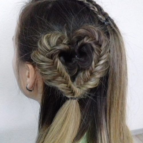 Heart-Shaped Fishtail Under Braid Hairstyles (Photo 11 of 20)