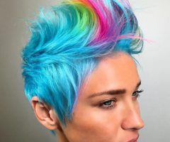 2024 Popular Hot Pink Fire Mohawk Hairstyles