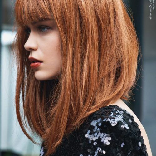 Lob Hairstyles With A Fringe (Photo 4 of 20)