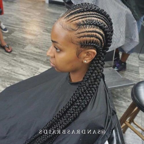 Long And Big Cornrows Under Braid Hairstyles (Photo 7 of 20)