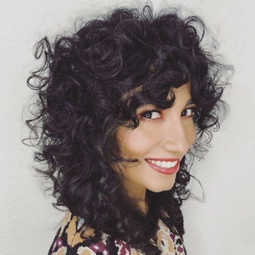 Long Curly Shag Hairstyles With Bangs (Photo 8 of 20)