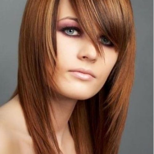 Long Haircuts With Bangs And Layers For Round Faces (Photo 7 of 15)