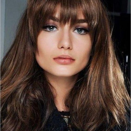Long Hairstyles For Round Faces With Bangs (Photo 8 of 15)