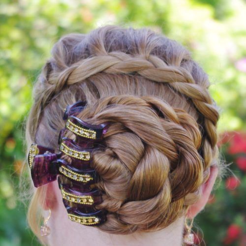 Rolled Roses Braids Hairstyles (Photo 3 of 20)