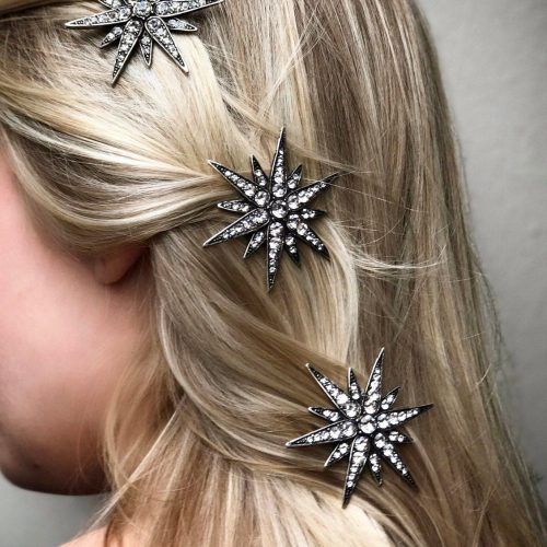 Sleek Bridal Hairstyles With Floral Barrette (Photo 2 of 20)
