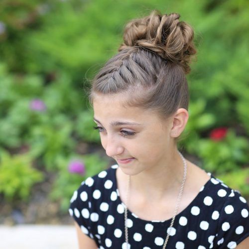 Two French Braid Hairstyles With A Sock Bun (Photo 6 of 15)