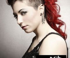 20 Inspirations Vibrant Red Mohawk Updo Hairstyles