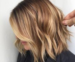 20 Inspirations Volumized Caramel Blonde Lob Hairstyles