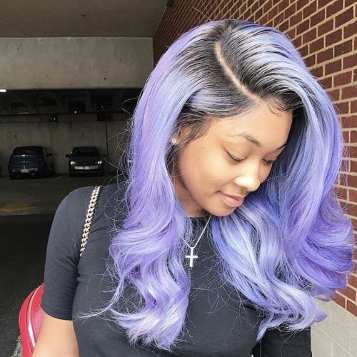 Lavender Haircuts With Side Part (Photo 5 of 20)