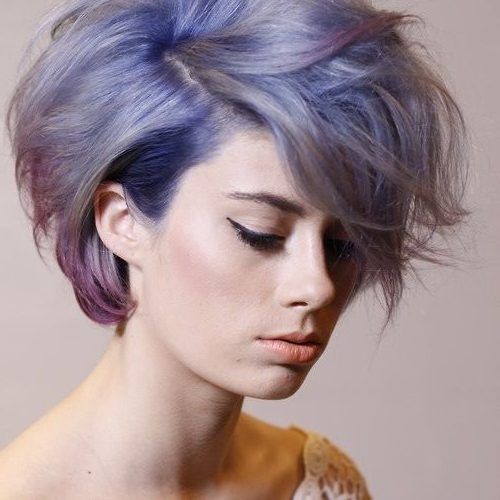 Edgy Lavender Short Hairstyles With Aqua Tones (Photo 19 of 20)