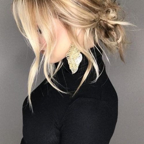 Lustrous Blonde Updo Ponytail Hairstyles (Photo 8 of 20)