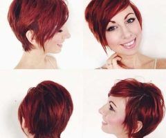 2024 Latest Long Red Pixie Haircuts