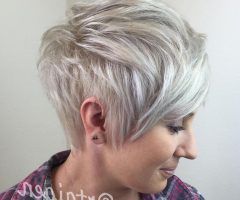 20 Best Collection of Long Messy Ash Blonde Pixie Haircuts