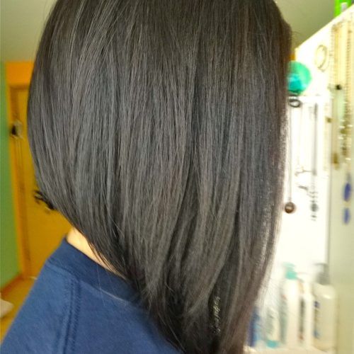 Side-Parted Asymmetrical Gray Bob Hairstyles (Photo 3 of 20)