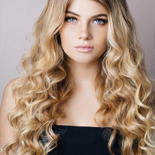 Playful Blonde Curls Hairstyles (Photo 7 of 20)