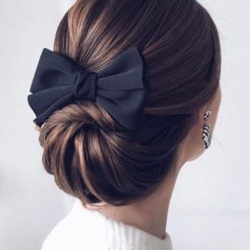 Classic Updo With A Bow (Photo 1 of 15)
