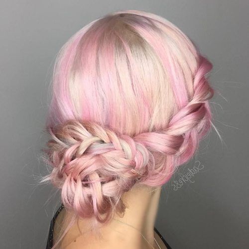 Pastel Colored Updo Hairstyles With Rope Twist (Photo 16 of 20)