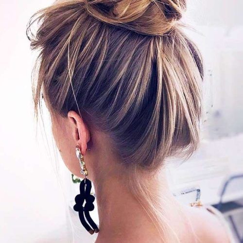 High Updo For Long Hair With Hair Pins (Photo 7 of 15)