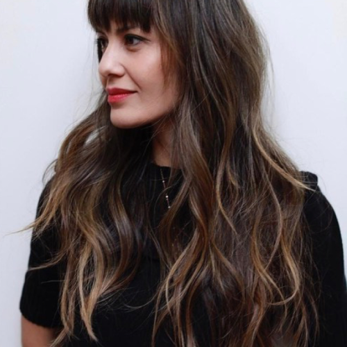 Dynamic Layered Feathered Bangs Hairstyles (Photo 14 of 20)