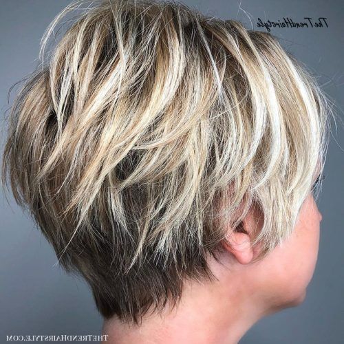 Long Pixie Hairstyles With Dramatic Blonde Balayage (Photo 10 of 20)