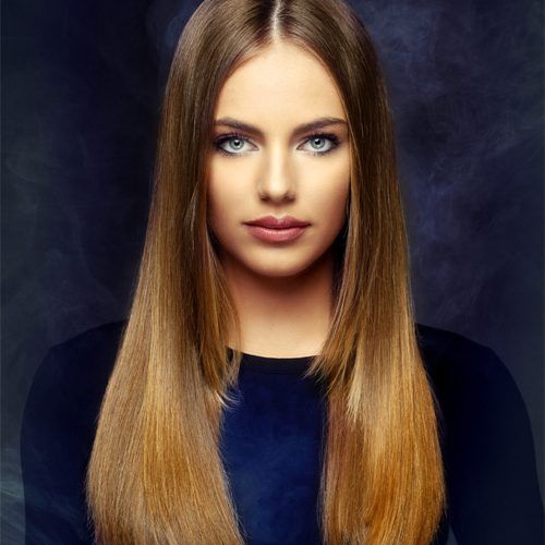 Middle Part Straight Haircuts (Photo 9 of 20)