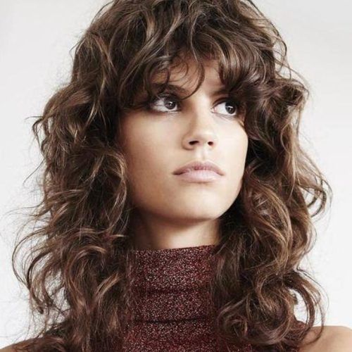 Shag Haircuts With Curly Bangs (Photo 9 of 20)