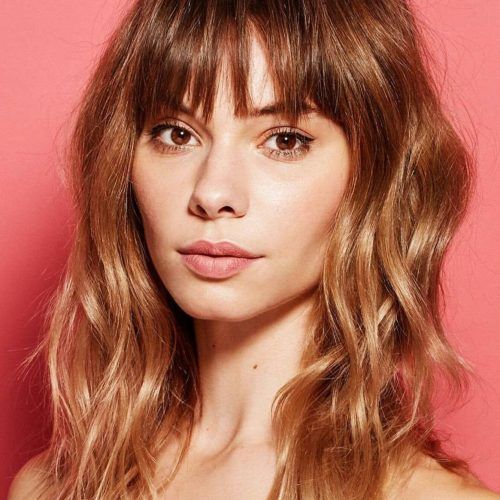Honey Bronde Shaggy Hairstyles With Bangs (Photo 6 of 20)