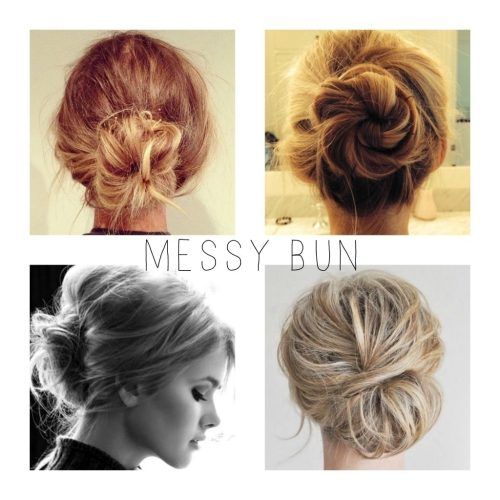 Quick Messy Bun Updo Hairstyles (Photo 9 of 15)
