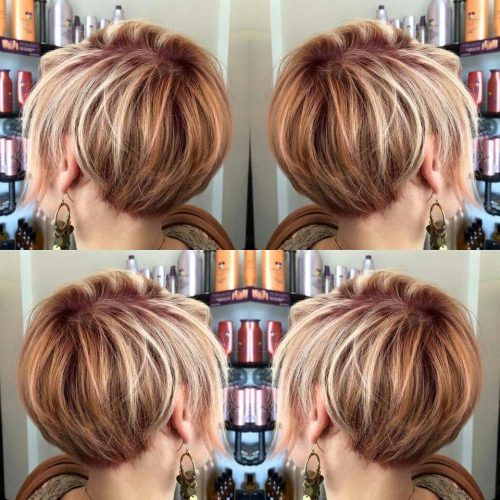 Two-Tone Stacked Pixie Bob Haircuts (Photo 6 of 20)