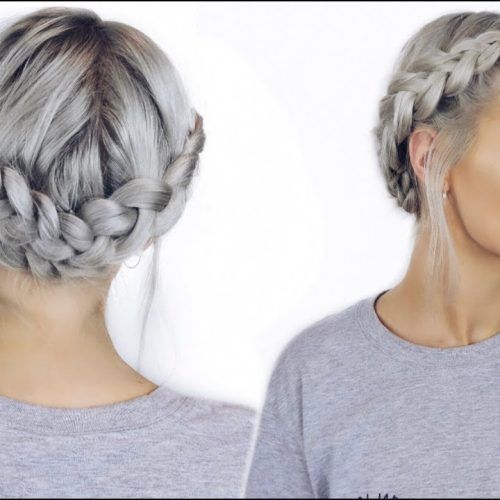 No-Pin Halo Braided Hairstyles (Photo 12 of 20)