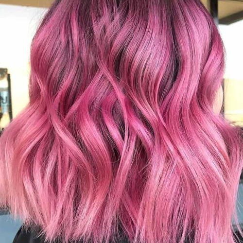 Pink Balayage Haircuts For Wavy Lob (Photo 9 of 20)