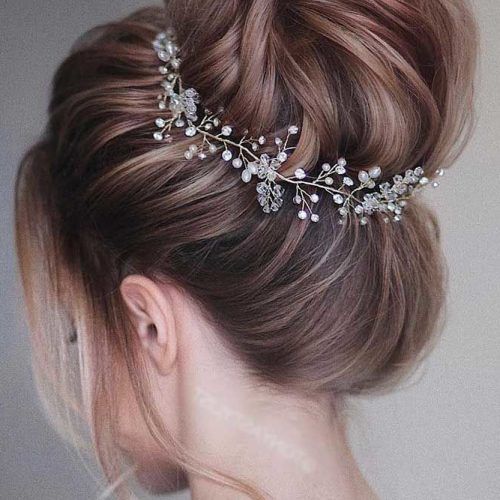 High Updo For Long Hair With Hair Pins (Photo 9 of 15)