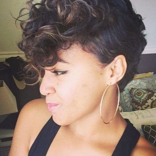 Feminine Curls With Mohawk Haircuts (Photo 2 of 20)
