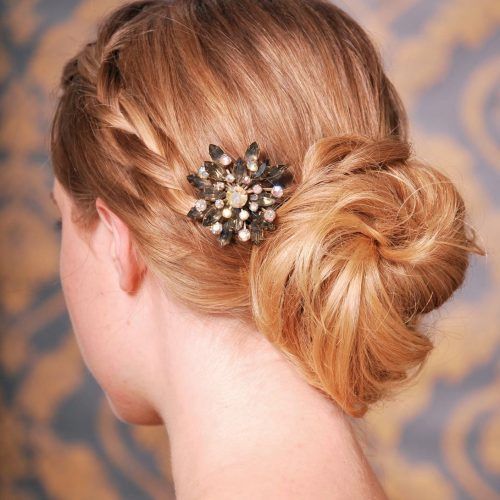 Embellished Twisted Bun For Brides (Photo 7 of 20)