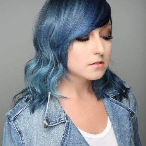 Black And Denim Blue Waves Hairstyles (Photo 20 of 20)