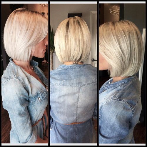 Stacked White Blonde Bob Hairstyles (Photo 19 of 20)