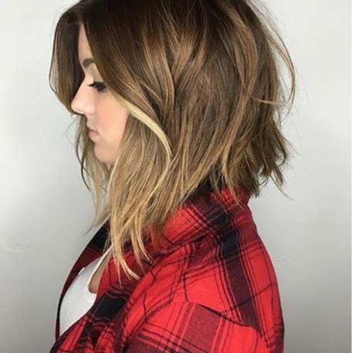 Long Angled Bob Hairstyles With Chopped Layers (Photo 16 of 20)