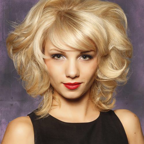 Wavy Hairstyles With Side Swept Wavy Bangs (Photo 14 of 20)