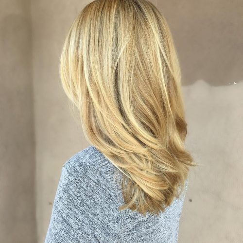 Straight Sandy Blonde Layers (Photo 2 of 20)