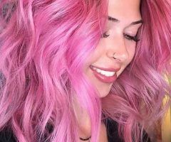 20 Best Collection of Messy & Wavy Pinky Mid-length Hairstyles
