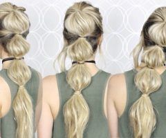 2024 Latest Braided Bubble Ponytail Hairstyles