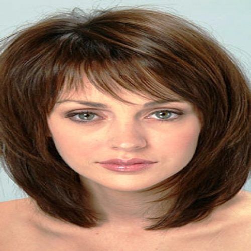 Medium Haircuts For Thick Hair With Bangs (Photo 17 of 20)